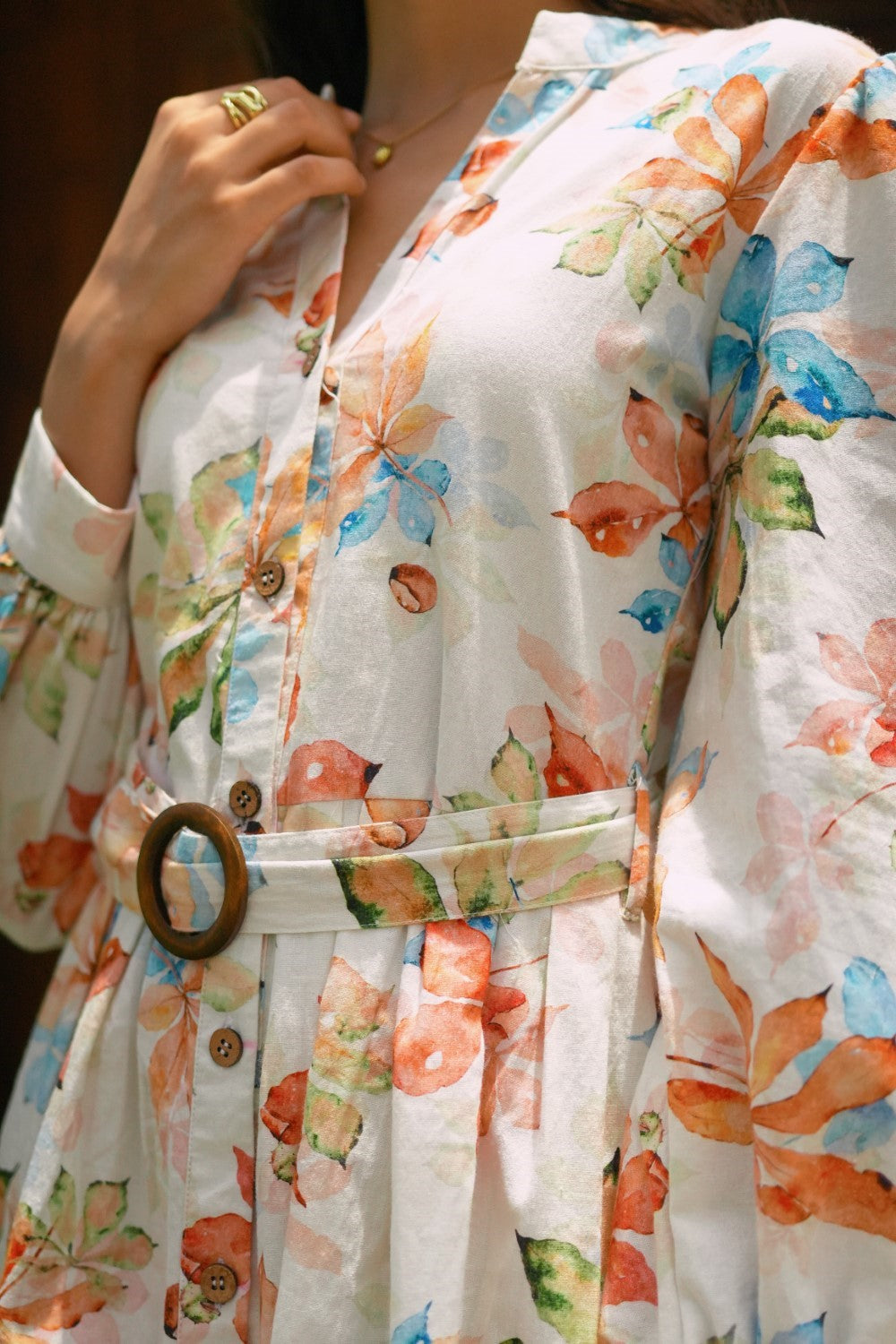 Amara Dress Ivory Bloom