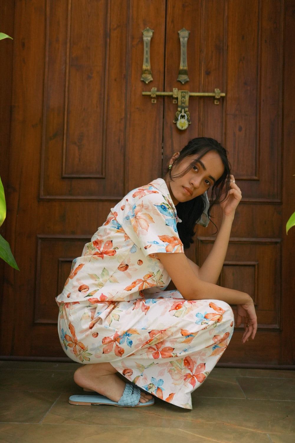 Ewoke Flared Pants – Summer Bloom Print