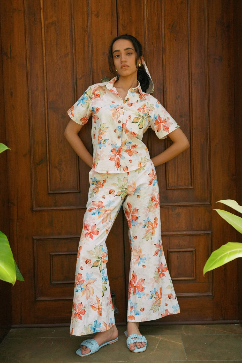 Ewoke Flared Pants – Summer Bloom Print
