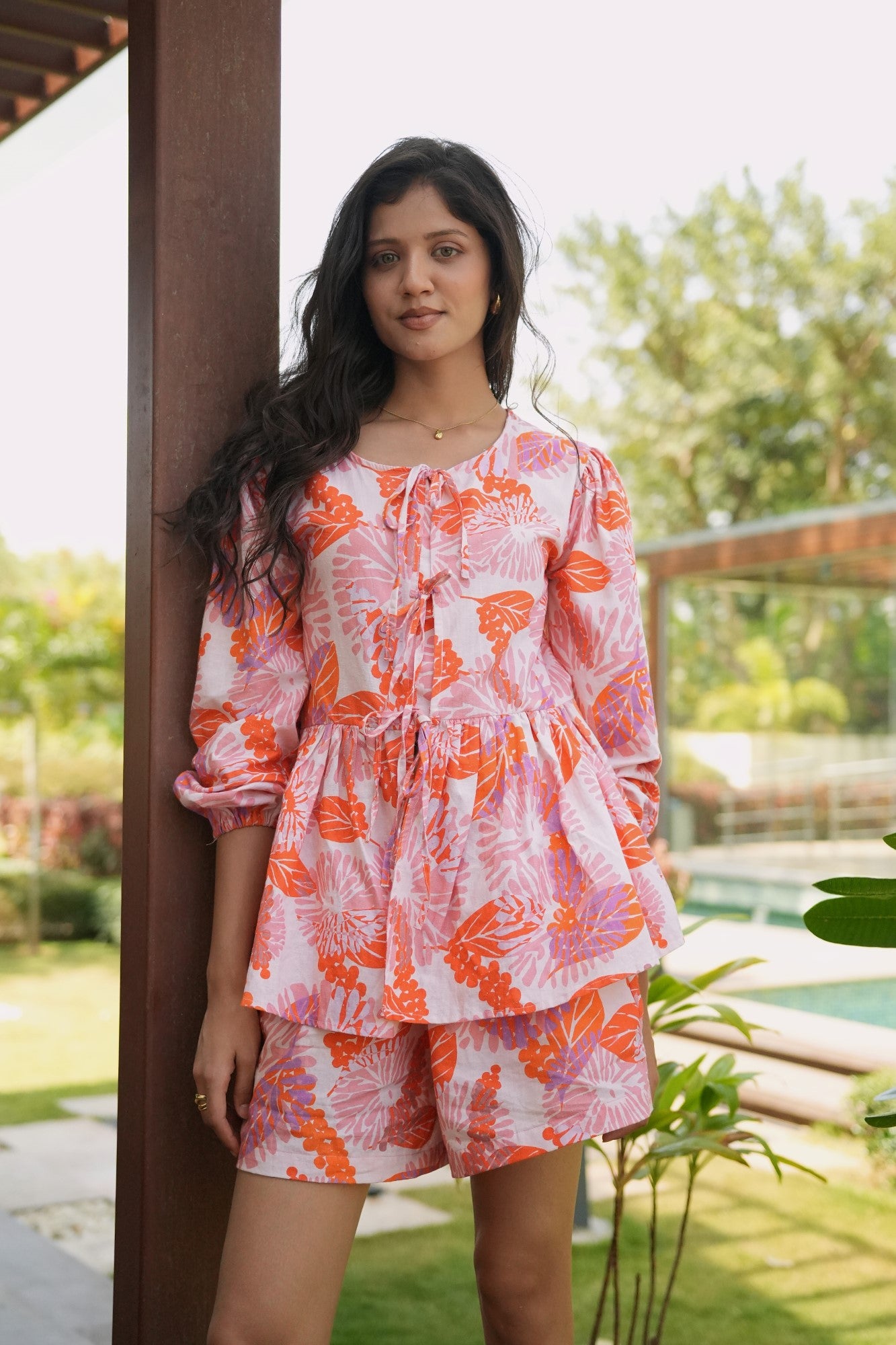 Wildflower Tie-Up Blouse – Ora Print