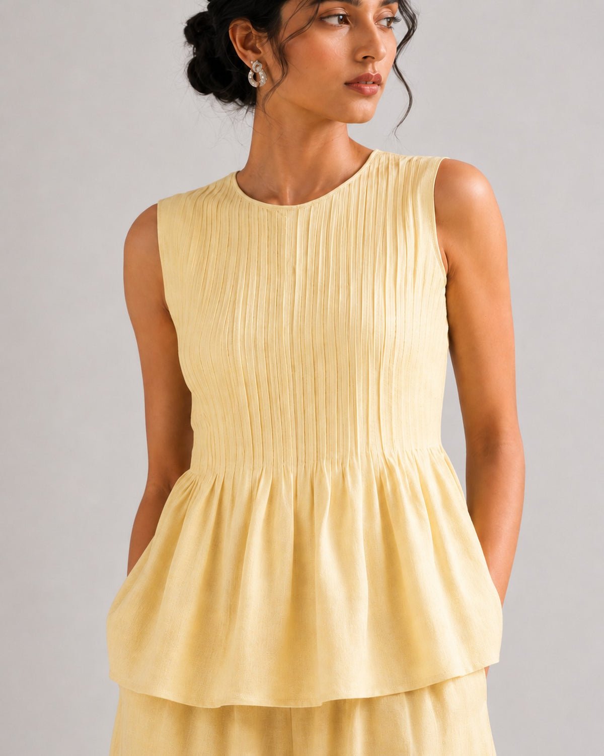 Butter Peplum Top