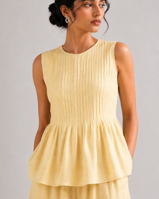 Butter Peplum Top