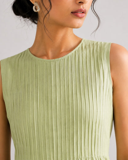 Matcha Peplum Top